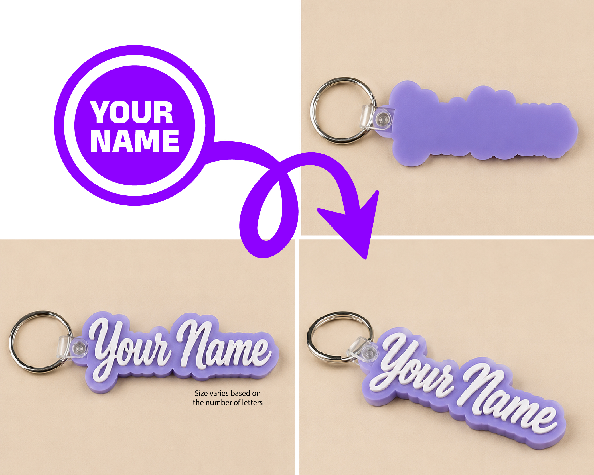 Acrylic Name Keychain