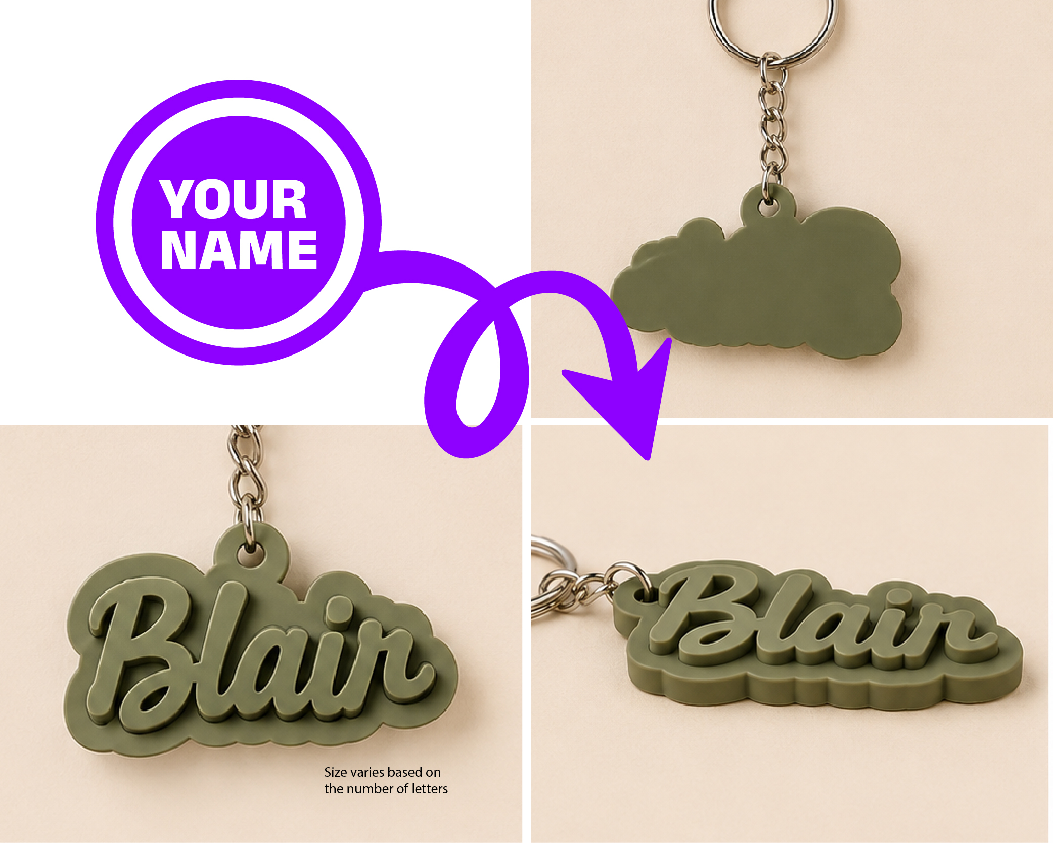 3D Name Keychain